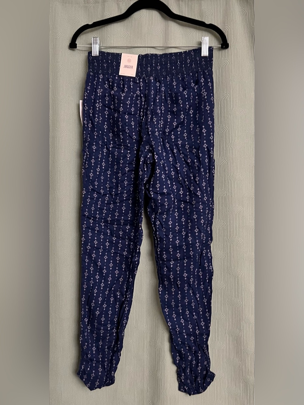 SO Navy Blue Printed Jogger Pants for Kids